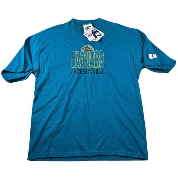 Vtg Jacksonville Jaguars Graphic Shirt Men’s Large Logo Athletic Dead Stock 90s - Picture 2 of 11